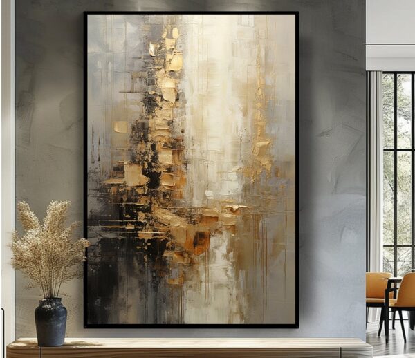 Abstract Digital Painting Gold