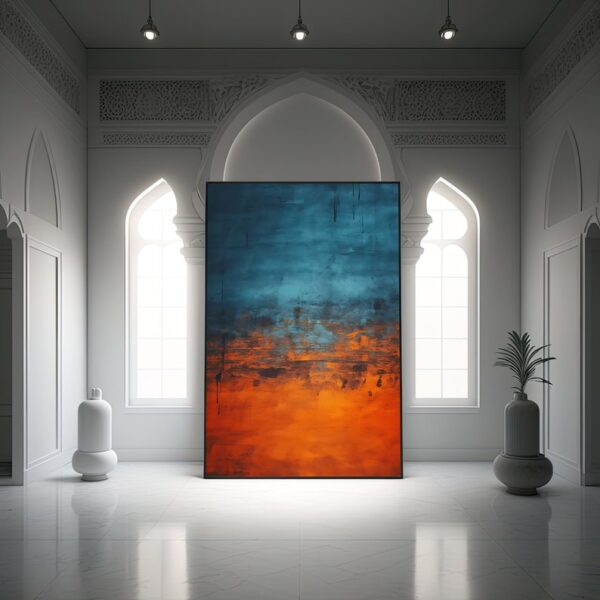 DOUBLE-ORANGE-AND-BLUE-ABSTRACT-CANVAS-ARTS