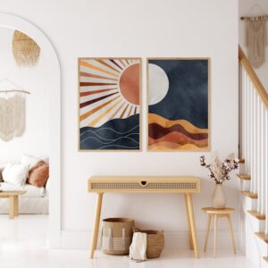 Sun and Moon Print